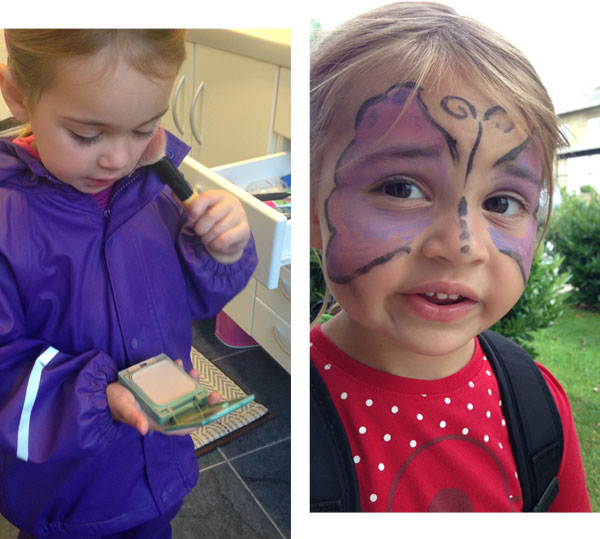 Toddlers and tutus and princesses at forest school in Denmark.